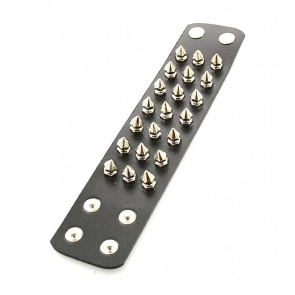 Zac's Alter Ego - 3-row spikes Bracelet - Noir